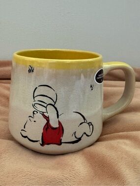 Winnie the Pooh Yellow Rim Ceramic Mug - Home Dining